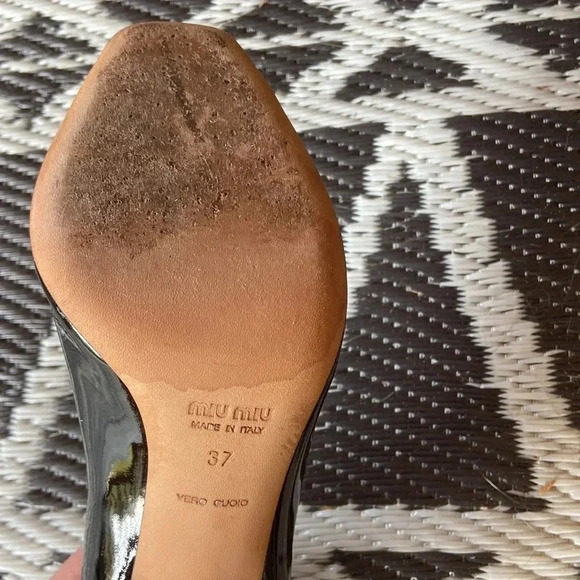 Miu Miu | Peep Toe Patent Heels - Picture 7 of 10